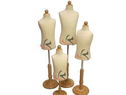 (JF-C06M-12T Group) Roxy Display 4 Models Children/Child / Kids Dress Form Mannequin Body Form with Base. Jersey Covered. Model: JF-C06M, JF-C3/4T, JF-C6/8T, JF-C12T
