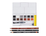 Derwent Shade & Tone Mixed Media Set, 16 Piece Set, Natural Paint Colours with Inktense, Graphitint, Pencils & Tinted Charcoal, Professional Quality (2305903), One Size