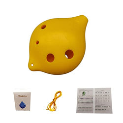 SIKATIHU 6 Hole Ocarina C Key Plastic Ocarina Music Instrument for beginner Best Gift for Adults kids (Yellow)