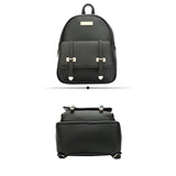 KKXIU Women Small Backpack Purse Convertible Leather Mini Daypacks Crossbody Shoulder Bag For Girls (Black)