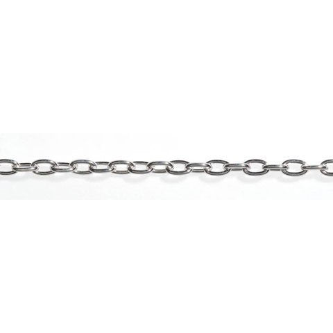 Bulk Buy: Darice DIY Crafts Oval Cable Chain Silver Plated Steel 6 feet per package. (3-Pack)