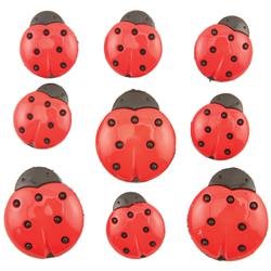 Bulk Buy: Buttons Galore (6-Pack) Button Theme Pack Ladybugs BTP-4247