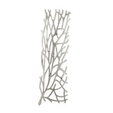 Deco 79 Aluminum Coral Inspired Wall Decor, Set of 2 10"W, 34"H, Silver