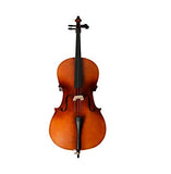 Portable and Durable Beginners Cello Adult Cello Instrument Student Cello 4/4 Acoustic Cello Case Bow Rosin Wood Color, Easy to Carry