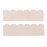 12pcs Unpainted 1/12 Dollhouse Wood Roof Tiles Frames, Miniatures Furniture DIY Making Accessories - 11x3.3cm