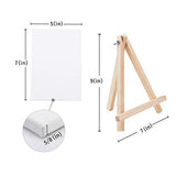 Canvas Boards for painting-5x7 Inch with Small Painting Easel kit & Traceless Wall Nails/6 Sets，100% Cotton,5/8 Inch Profile of Super Value Pack for acrylics,Oils & Other Painting Media