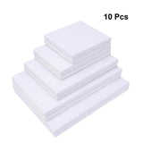 Healifty 10PCS Painting Canvas Panels Stretched Canvas Board White Cotton Canvases for Acrylic Oil Gouache Oil Paint Wet Art