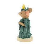 Enesco Tails with Heart Americana Statue of Liberty Mouse Figurine, 2.52 in H, Multicolor