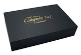 Plotube Calligraphy Pen Set – Includes Wooden Dip Pen, Antique Brass Holder, 11 Nibs, 7 Ink Bottle and Beginner's Manual (7 colors)