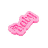 Shiny Glossy Letters Baby Style Keychain Silicone Mold Epoxy Resin Casting Mold Craft Silicone Mould for DIY Charms Pendant Jewelry Making