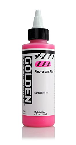 4oz. High Flow Acrylic Paint Color: Fluorescent Pink