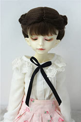 Jusuns Doll Wigs JD637 7-8inch 18-20cm 1/4 MSD Ancientry Twins Buns Mohair BJD Doll Wigs