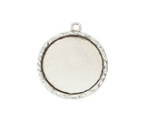 Darice Round Frame Charms, Antique Silver