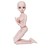 AJZONE 1/3 BJD Doll, Brown Eyes, Blue Eyes, Shiny face and 19-Ball Joint Body Doll, 24 inch Custom Doll, Custom Doll can Change Makeup and Clothes, DIY Naked Baby Toy (Color : Basic Models+C)
