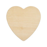 Wood Heart 8-1/2 Inch, Unfinished Wooden Heart Cutout Shape, Wooden Hearts (8-1/2” Wide x 1/8”