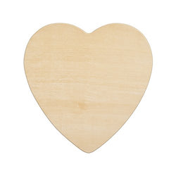 Wood Heart 8-1/2 Inch, Unfinished Wooden Heart Cutout Shape, Wooden Hearts (8-1/2” Wide x 1/8”