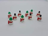 10 Pieces Miniature Snowman clay Dollhouse Fairy Garden Mini Snowman Artificial Animals Tiny Animals #28