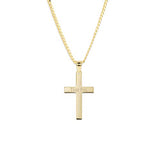 Things Remembered Personalized Gold Sterling Silver Cross Pendant Necklace with Engraving Included