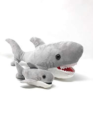 14" Shark Stuffed Animal | Great White Animal Toy Plush| Gifts for Kids | 2 Piece Set Mamma and BabyShark Soft Plush