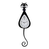 F Fityle 1:12 1 12 Scale Clock Dollhouse Miniatures Furniture Modern Cartoon Living Room Plastic Black Cat Clock, Dollhouse Wall Decor