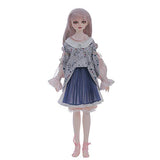YILIAN BJD Doll, 1/3 56Cm 22In Ball Jointed Doll Handmade SD Doll + Full Set Clothes + Shoes + Wig + Makeup Best for Girls