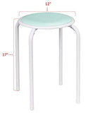 Fat Catalog Assorted Color Metal Stack Stool with Padded Seat, ALT1100SO (Pack of 5)