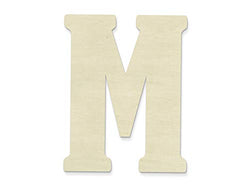 UNFINISHеDWооDCо Home Decor 23-Inch Unfinished Wood Letter, Large, Letter M