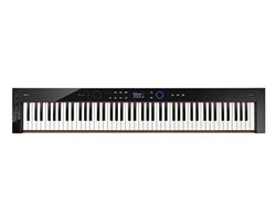 Casio Privia PX-S6000 Digital Piano - Black Bundle with Casio CS-90P Stand, SP-34 Pedal, Furniture Bench, Instructional Book, Online Lessons, Austin Bazaar Instructional DVD, and Polishing Cloth
