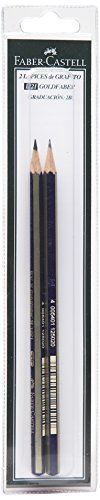 Faber-Castell b-1221 – 2B-2 – Blister Pack with 2 Graphite Pencils Goldfaber 1221, Graduation 2B