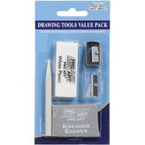 Bulk Buy: Pro-Art Eraser & Sharpener Value Set (6-Pack)
