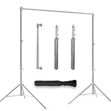 Photo Video Studio Backdrop Stand, 9.19ft Stainless Steel Backdrop Support System Background Stand with Carry Bag for Portrait & Studio Photography
