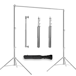 Stainless Steel Backdrop Stand 9.5ftx10ft Photo Video Studio Adjustable Background Support Stands for Portrait & Studio Photography, Photoshoot, Parties, Baby Shower, Birthday, Wedding
