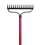 TABOR TOOLS J205 Level Head Rake with Strong Long 54" Fiberglass Handle, 14-Tine