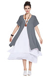 Anysize Soft Linen Cotton Two-Piece Dress Spring Summer Plus Size Dress Y96