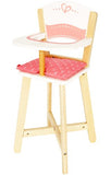 Award Winning Hape Babydoll Highchair Toddler Wooden Doll Play Furniture,Multi, L: 10.1, W: 10.4, H: 22.4 inch