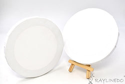 RayLineDo Set of 2pcs Mini Round Shaped Artist Blank Canvas Frame 6inch ( 15cm ) Oil Water Painting
