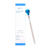 10ML Glass Graduated Droppers Pipettes Dropping Pipettes Fluid and Liquid Pipettors with Big Rubber Caps 4 Pcs