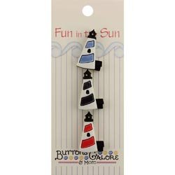Bulk Buy: Buttons Galore (6-Pack) Fun In The Sun Buttons Lighthouse FN-128