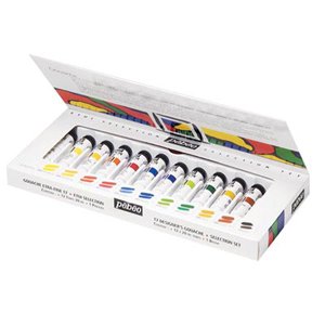 Pébéo Case with Gouache Paint 12 Tubes of 20 ml Assorted Colours