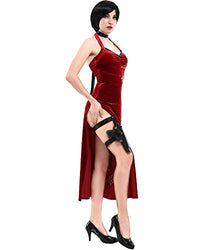 Cosplay.fm Women's Ada Wong Cosplay Costume Dress Embroidered Cheongsam (S, Red)