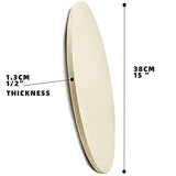 APOLUZ Wood Circle for Crafts Unfinished Wood Slice 15 Inches Diameter 1/2 Inch Thick Wooden Round for DIY Crafts Hanging Ornaments Painting Drawing Weddings Decorations Cake Board Pack of 1