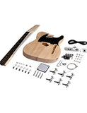 Bogart DIY Electric Guitar Kits Tele Style Beginner Kits 6 String Right Handed with Ash Body Hard Maple Neck Rosewood Fingerboard Chrome Hardware Build Your Own Guitar., Natural, DIY STL 120-Ash