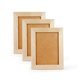 DIY Picture Frames, 3 Unfinished Wood 5x7 Craft Frames Set with Kickstand, Solid Pine Wood Photo Frames to Decorate, Arts and Crafts Painting Projects, (7x9 Frame Size Holds 7x5 Pictures) Kids Crafts