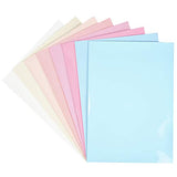 8 Pieces/Set 8x12 Inch (21cm x 30cm) A4 Bundle Leather Sheets Mixed Candy Color Series Patent Metallic Litchi Skin Texture Faux Leather Fabric for Bow Earring Making