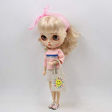 Original Doll Clohtes Outfit, Adorable Autumn Suit(Oversize Pink Shirt + Skirt + Transparent Hairband + Handbag), Doll Dress Up for 1/6 12inch Doll or ICY Doll- Fortune Days(YW-YF010)