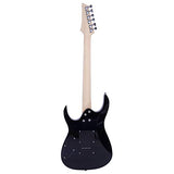 Novice Entry Level 170 Electric Guitar HSH Pickup, Bag, Strap, Paddle, Rocker, Cable, Wrench Tool Black - Affordable & Great Electric Guitars for Beginner Starter