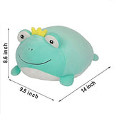 Super Soft Frog Plush Stuffed Animal, Cute Frog Snuggly Hugging Pillow, Adorable Frog Plushie Toy Gift for Kids Toddlers Children Girls Boys Baby, Cuddly Plush Frog Decoration