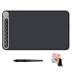 HUION Inspiroy Dial Q620M Wireless Graphics Drawing Tablet 10 x 6 Inch, 8 Press Keys and Dial Controller, Tilt Function, Android Supported, Ideal Use for Distance Education and Wed Conference