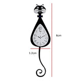 F Fityle 1:12 1 12 Scale Clock Dollhouse Miniatures Furniture Modern Cartoon Living Room Plastic Black Cat Clock, Dollhouse Wall Decor