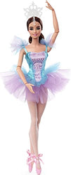 Barbie Signature Ballet Wishes Doll (Brunette, 12 in), Posable, Wearing Ballerina Costume, Tutu, Pointe Shoes & Tiara, Gift for 6 Year Olds and Up